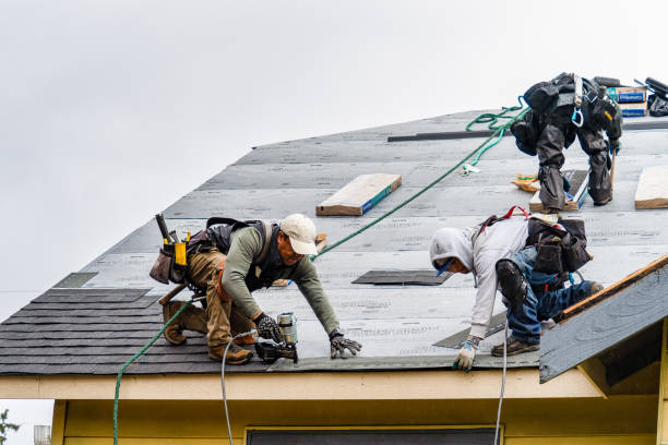 Professional Gutter Installation technician working in Dalton, NY